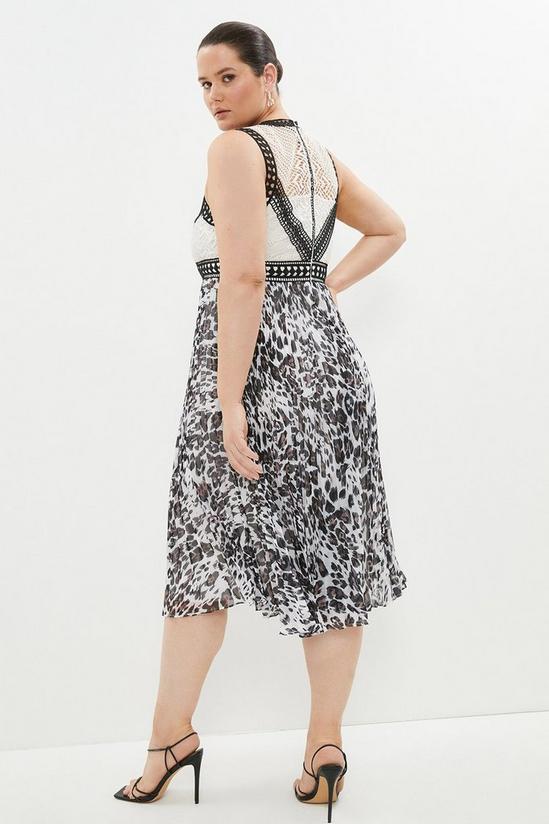 Coast Plus Size Trimmed Bodice Printed Skirt Dress 3