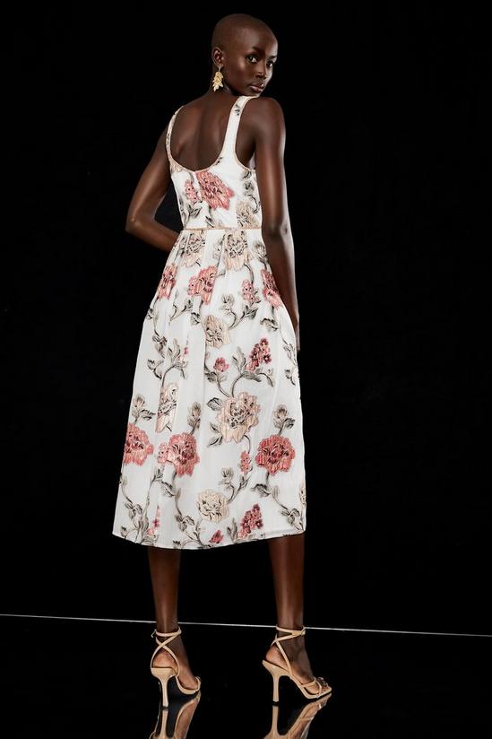 Coast Premium Rose Embellished Jacquard Midi Dress 3