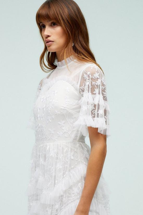 Coast Embroidered Mesh All Over Frill Bridal Dress 2