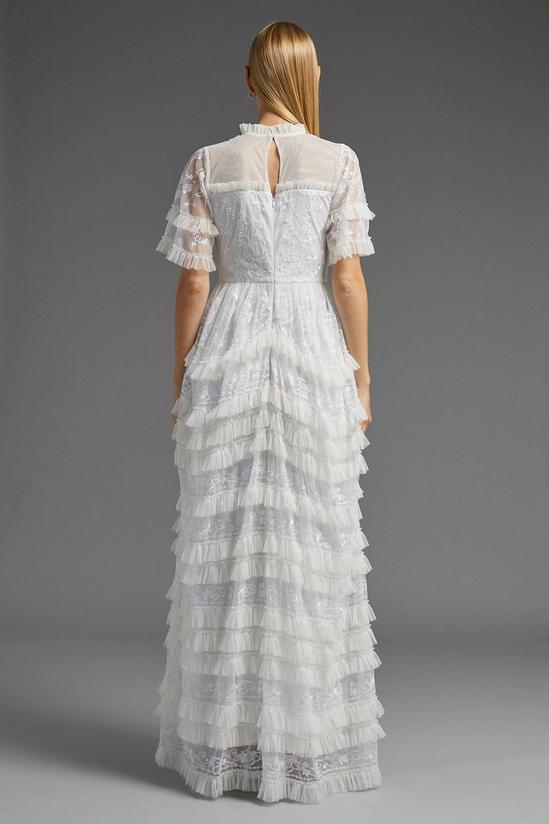 Coast Embroidered Mesh All Over Frill Bridal Dress 4