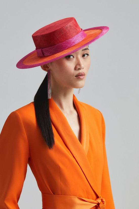 Coast Lisa Tan Premium Contrast Colour Boater Hat 1