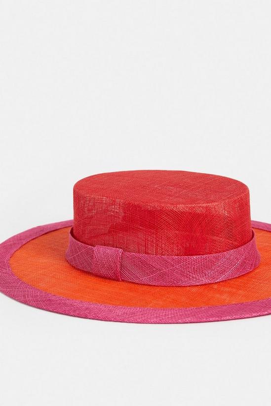 Coast Lisa Tan Premium Contrast Colour Boater Hat 3