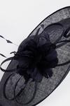 Coast Feather And Floral Curl Detail Wide Brim Fascinator thumbnail 3