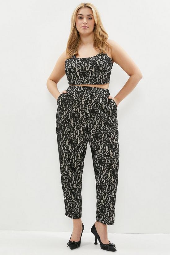 Coast Plus Size Bonded Lace Formal Tapered Trouser 1