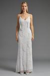 Coast All Over Sequin Floral Fringe Bridal Gown thumbnail 2