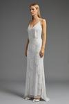 Coast All Over Sequin Floral Fringe Bridal Gown thumbnail 3