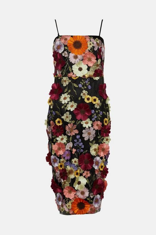 Coast 3d Floral Embroidered Mesh Pencil Dress 4