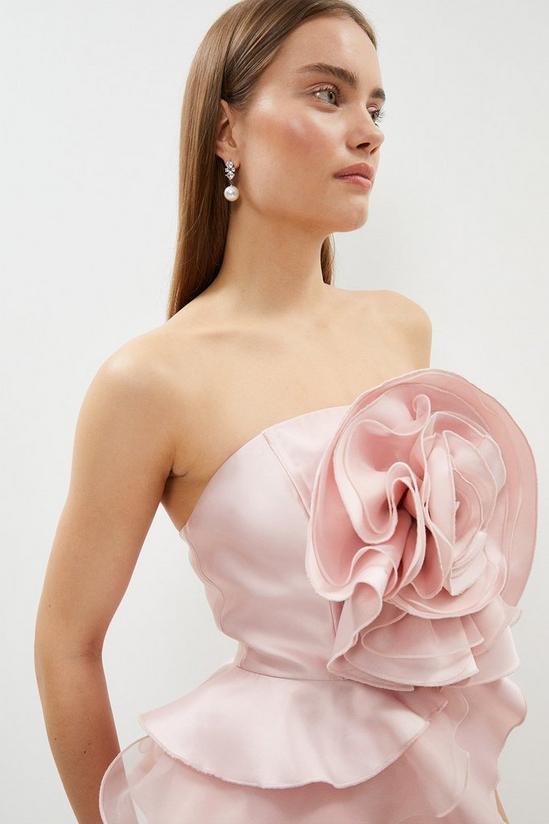 Coast 3d Structured Rose Bodice Wrap Mini Dress 1