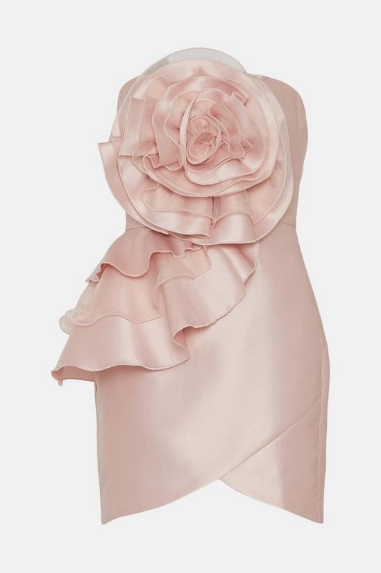 Coast 3d Structured Rose Bodice Wrap Mini Dress 4