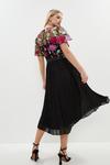 Coast Embroidered Mesh Pleat Skirt Midi Dress thumbnail 3