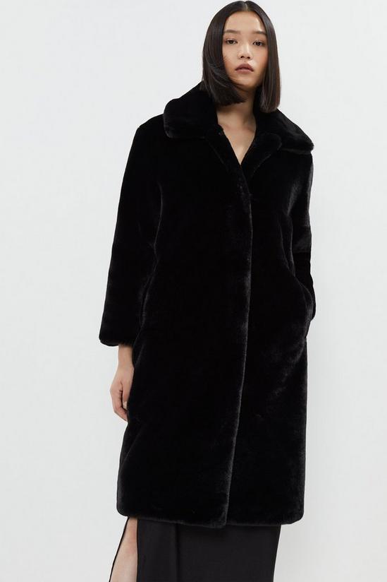 Coast Faux Fur Longline Collar Coat 2