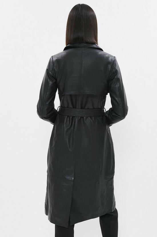 Coast Premium Leather Belted Trench Coat 3