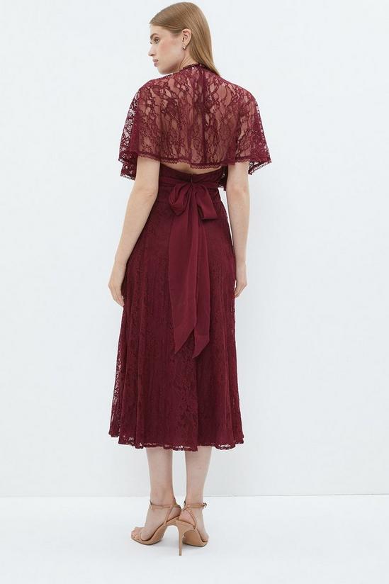 Coast Lace Skirt Crinkle Chiffon Midi Dress 3
