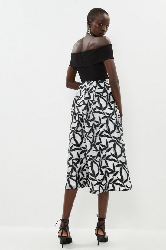 Coast Wrap Bardot 2 In 1 Jacquard Skirt Midi Dress 3