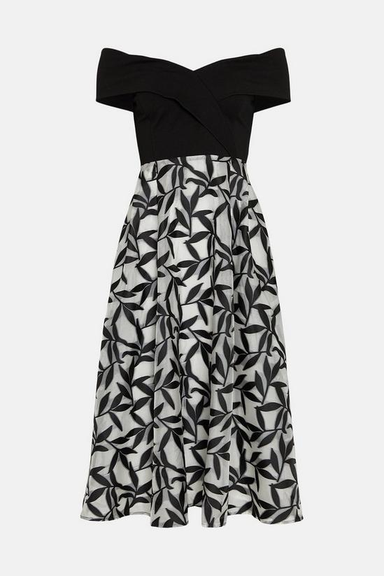 Coast Wrap Bardot 2 In 1 Jacquard Skirt Midi Dress 4