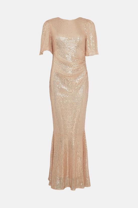 Dresses, Sequin Flare Sleeve Maxi Dress With Fishtail
