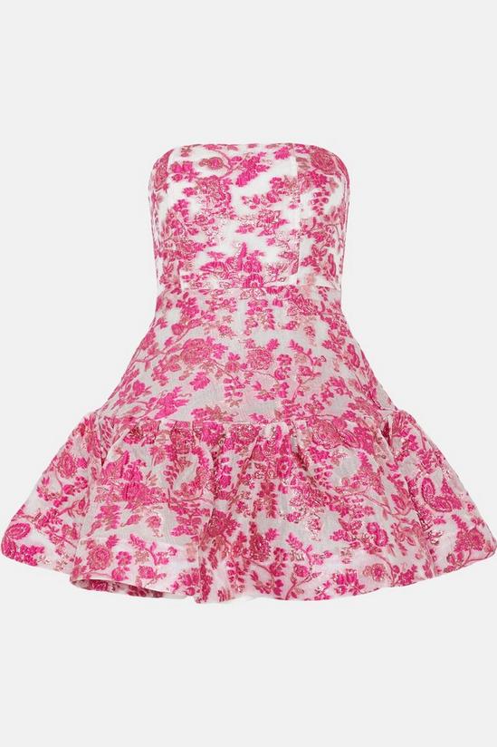 Coast Jacquard Bandeau Full Skirt Mini Dress 4