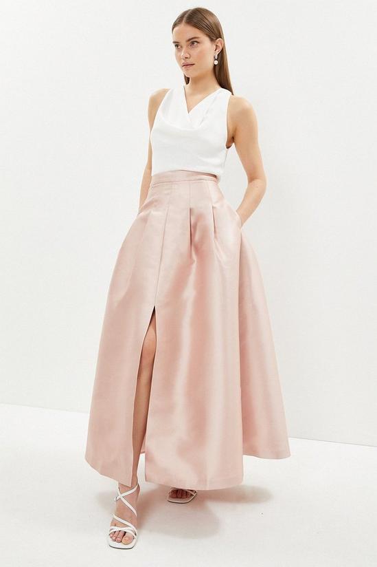 Coast Structured Twill Maxi Skirt With Front Split 1