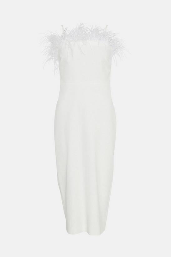 Coast Premium Feather Trim Bardot Midi Dress 4
