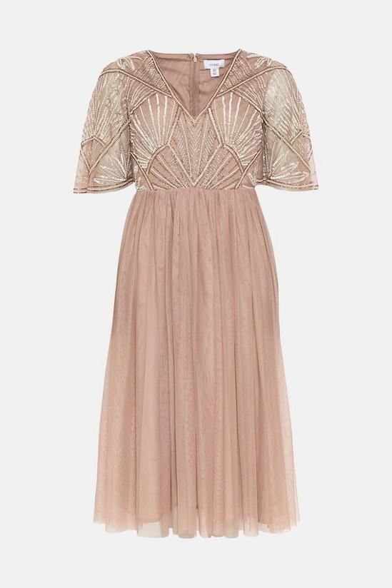 Dresses | Petite Embellished Angel Sleeve Midi Dress | Coast