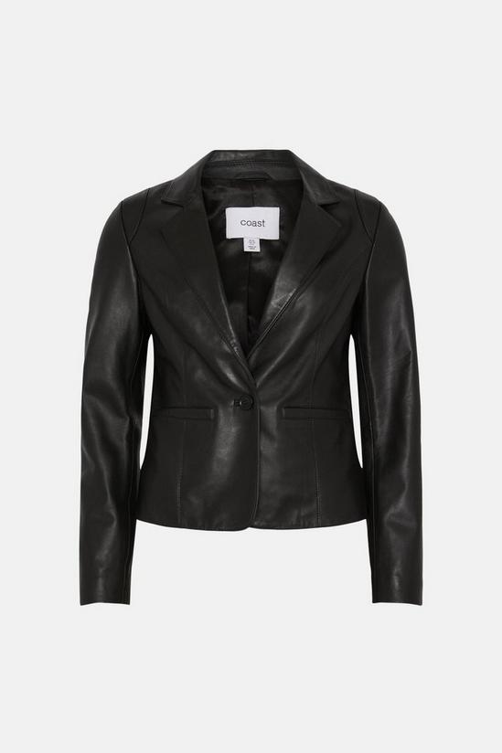 Coast Real Leather Premium One Button Blazer 4