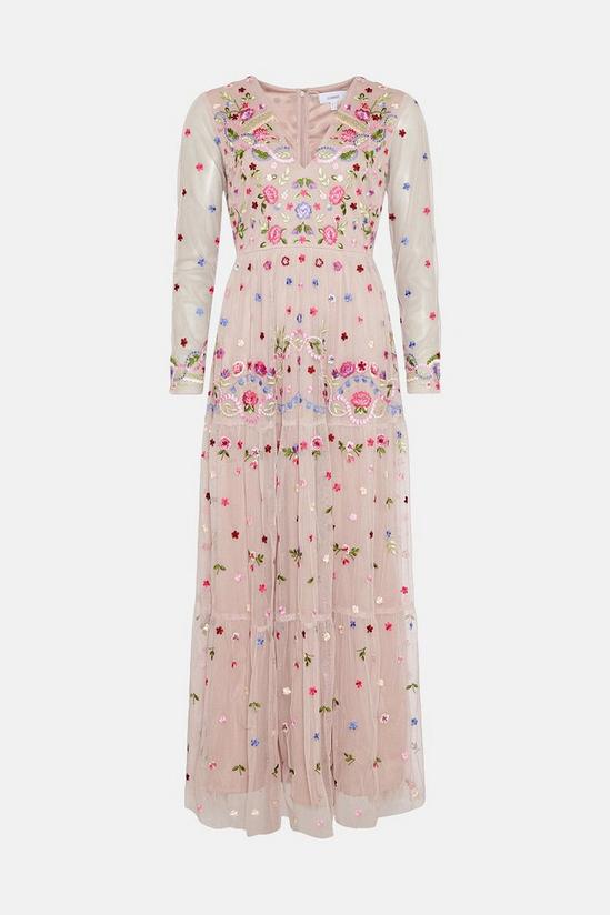 Coast Long Sleeve All Over Embroidered Maxi Dress 4