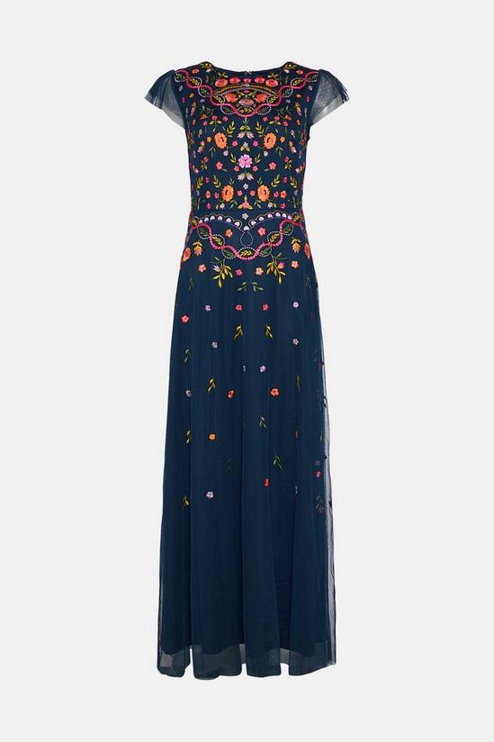 Coast Flutter Sleeve All Over Embroidered Maxi Dress 4