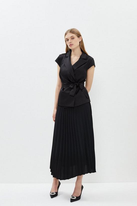 Coast Premium Pleat Skirt Wrap Top Midi Dress 1