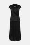 Coast Premium Pleat Skirt Wrap Top Midi Dress thumbnail 4