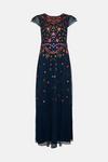 Coast Petite Flutter Sleeve All Over Embroidered Maxi Dress thumbnail 4