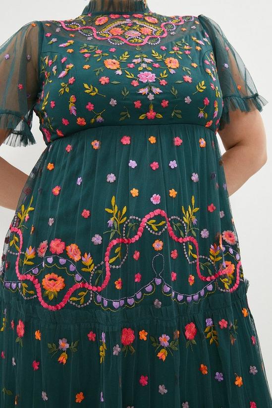 Coast Plus Size Flare Sleeve All Over Embroidered Maxi Dress 2