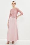 Coast Premium Placement Lace Crepe Skirt Midi Dress thumbnail 1