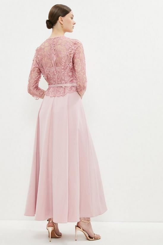 Coast Premium Placement Lace Crepe Skirt Midi Dress 3