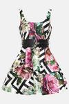 Coast Alexandra Gallagher Mini Dress In Floral Print With Belt thumbnail 4