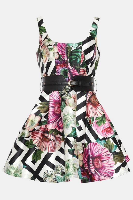 Coast Alexandra Gallagher Mini Dress In Floral Print With Belt 4