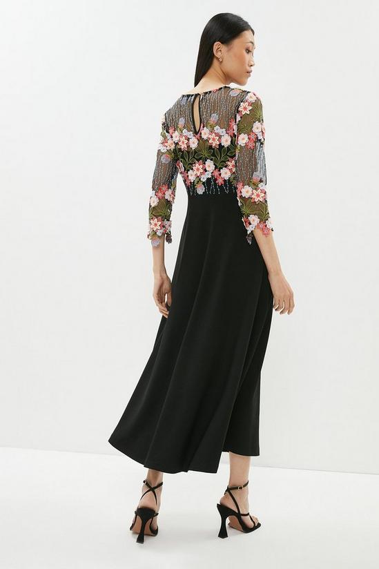 Coast 3d Floral Lace Bodice Full Skirt Midi Dress 3