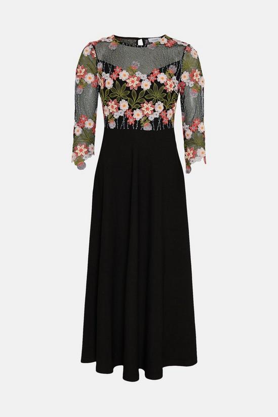 Coast 3d Floral Lace Bodice Full Skirt Midi Dress 4