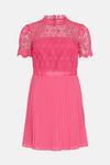 Coast Corded Lace Top Pleated Full Skirt Mini Dress thumbnail 4