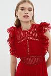 Coast Crochet Panelled Lace Bodice Pleat Dress thumbnail 2