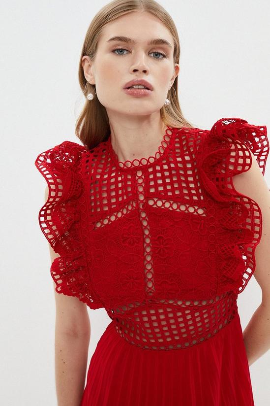 Coast Crochet Panelled Lace Bodice Pleat Dress 2