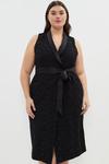 Coast Plus Size Premium Lace Tuxedo Wrap Midi Dress thumbnail 1
