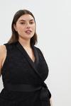 Coast Plus Size Premium Lace Tuxedo Wrap Midi Dress thumbnail 2