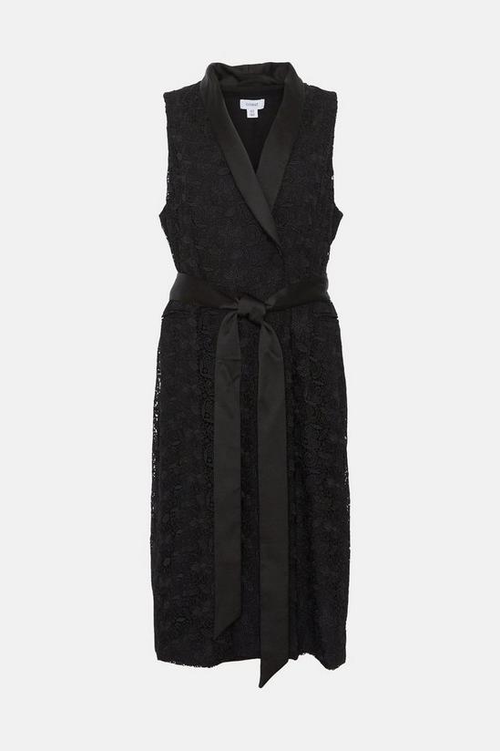 Coast Plus Size Premium Lace Tuxedo Wrap Midi Dress 4