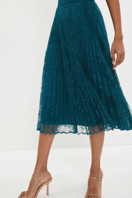 Coast Pleated Lace Midi Skirt 2