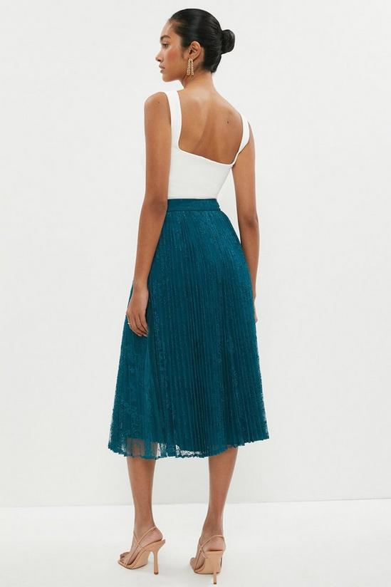Coast Pleated Lace Midi Skirt 3