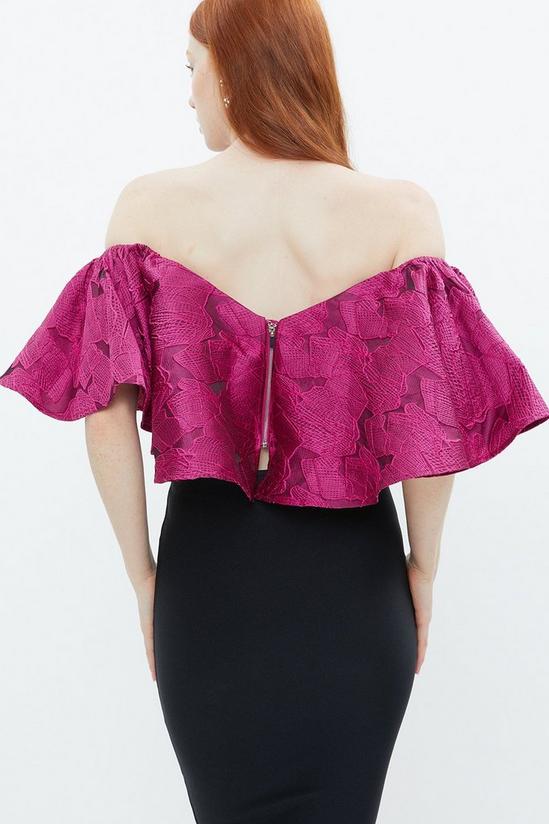 Coast Fluted Sleeve Top In Jacquard 3
