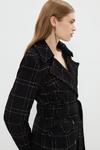 Coast Premium Wool Blend Check Belted Wrap Longline Coat thumbnail 1