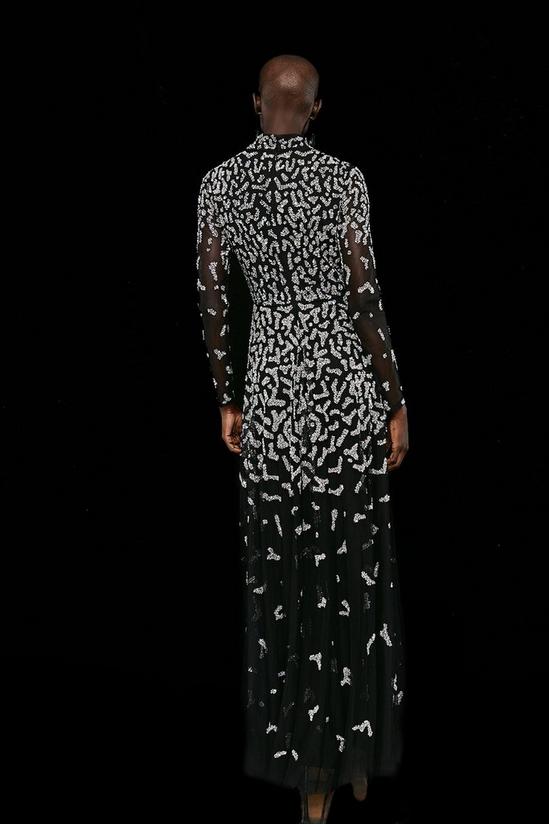 Coast Premium Leopard Sequin Ombre Maxi Dress 3