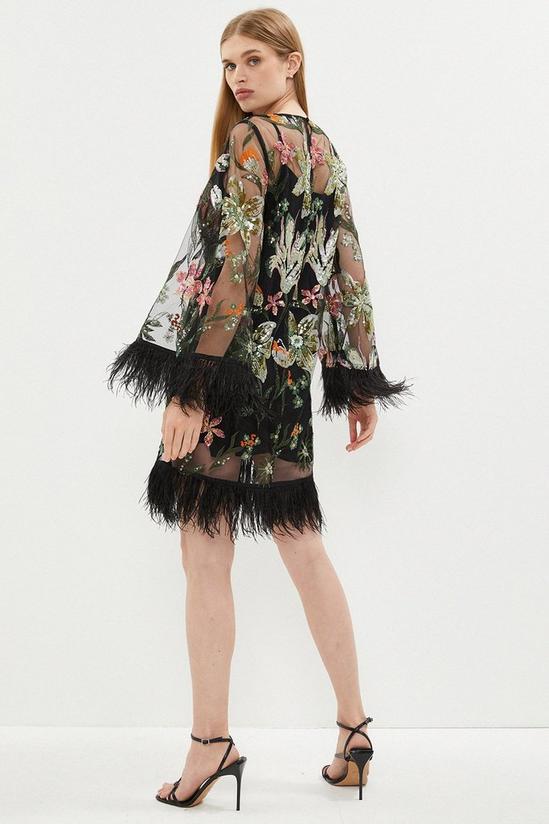 Coast Sequin Shift Dress With Feathers 3