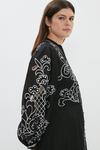 Coast Plus Size Cutwork And Embroidery Shirt Dress thumbnail 2